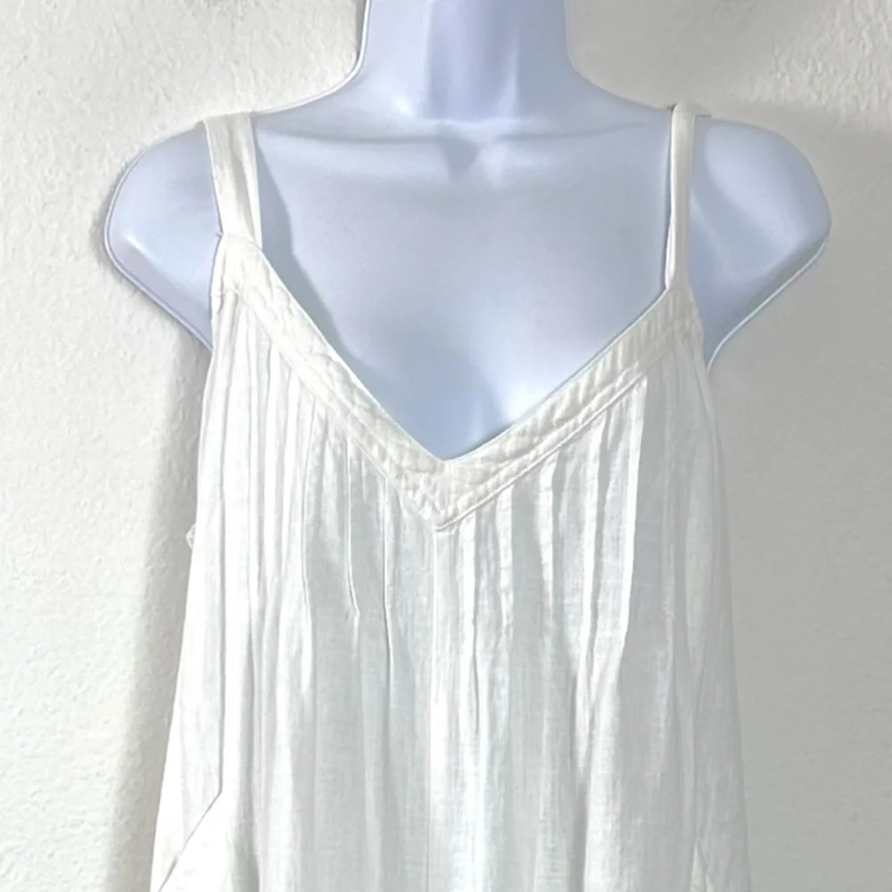 Free People Ethereal Drifting Dreams One Piece Jumpsuit White XL Wide Leg - Picture 9 of 12